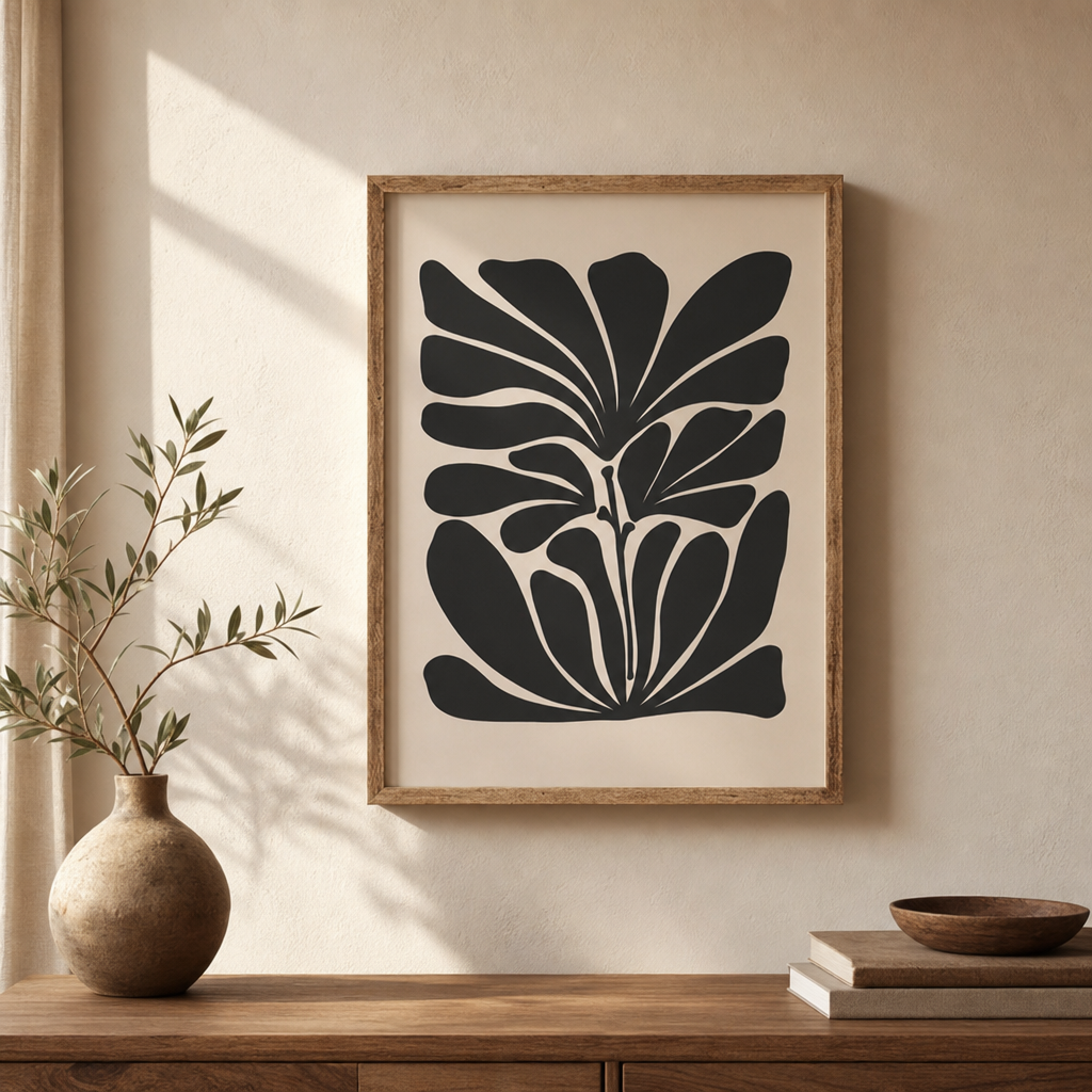 Modern Beige Canvas Wall Art