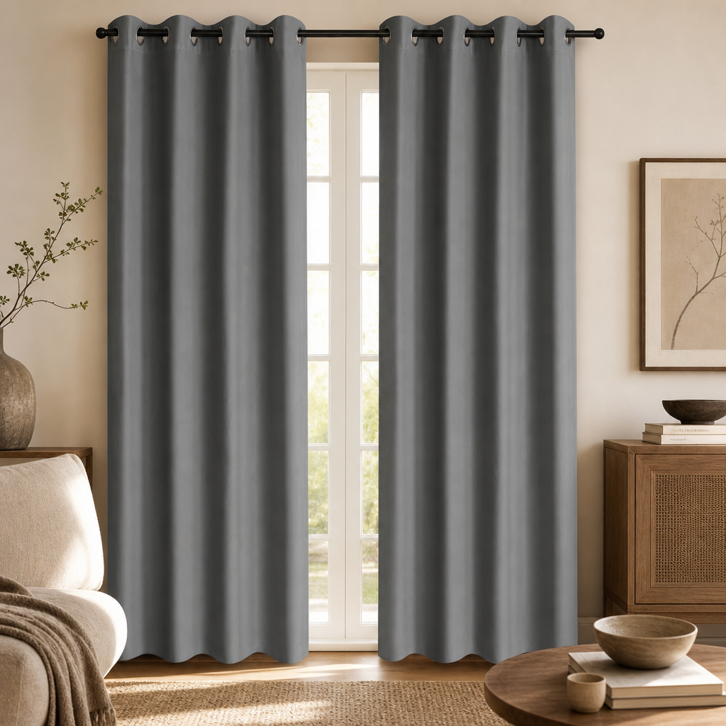 Modern Linen Blackout Curtains