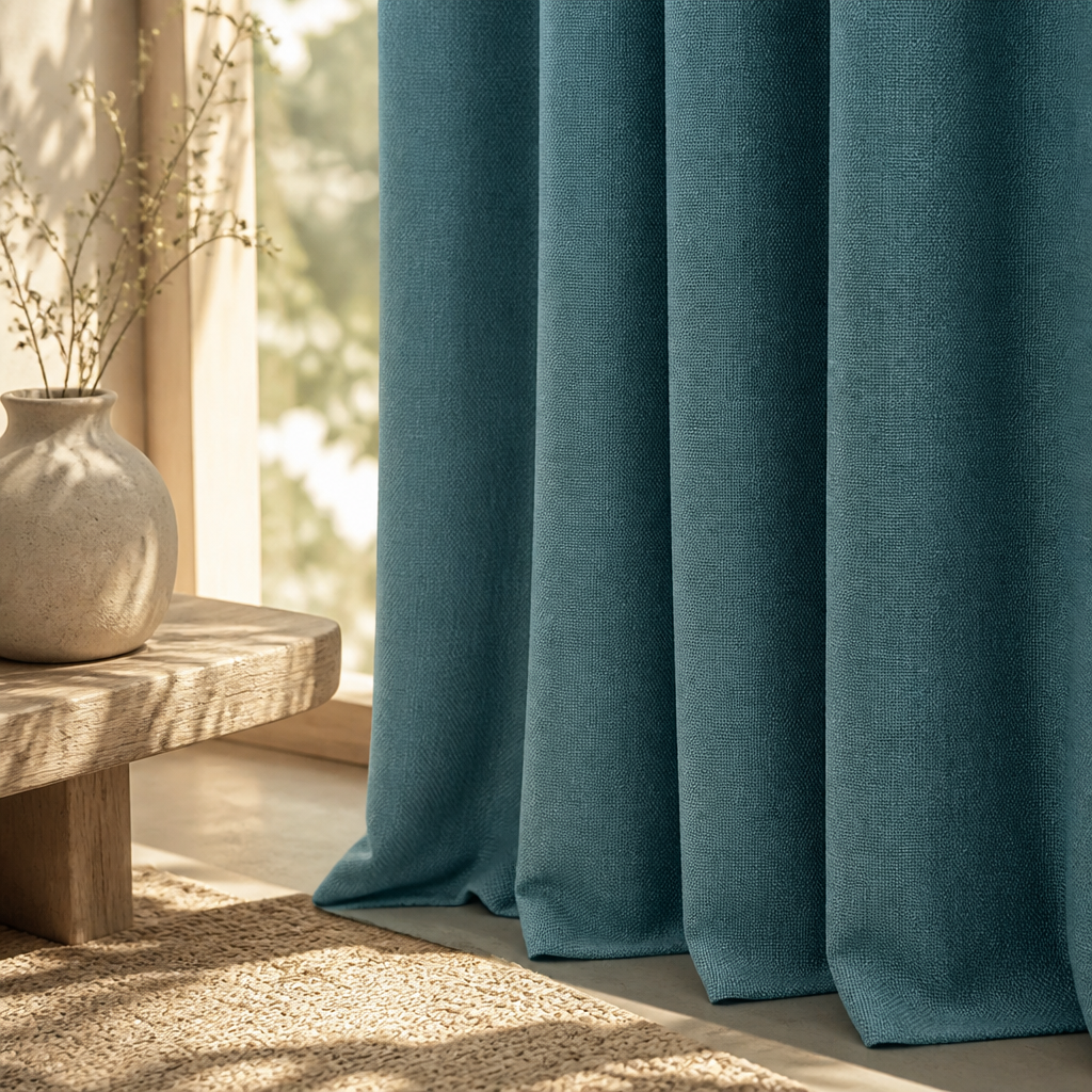 Modern Cotton-Linen Blackout Curtains, 310cm