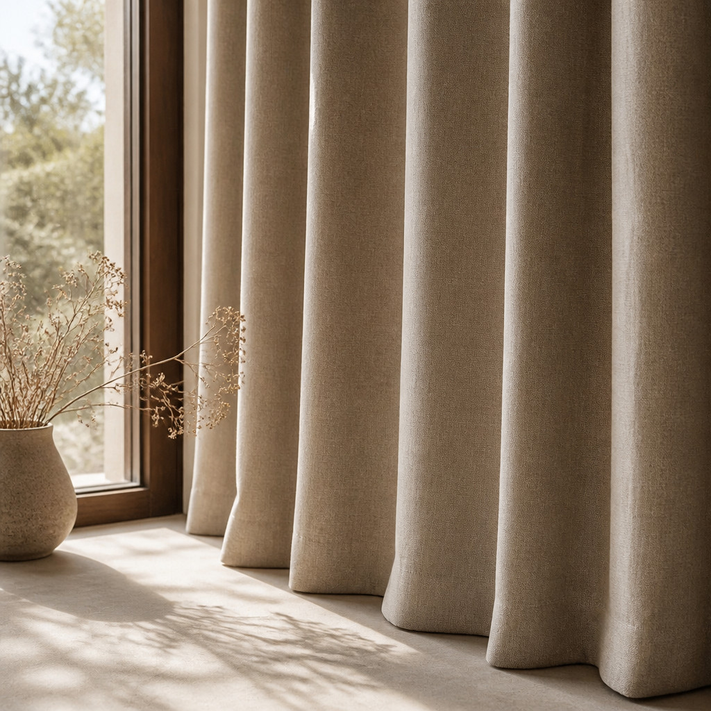 Modern Cotton-Linen Blackout Curtains