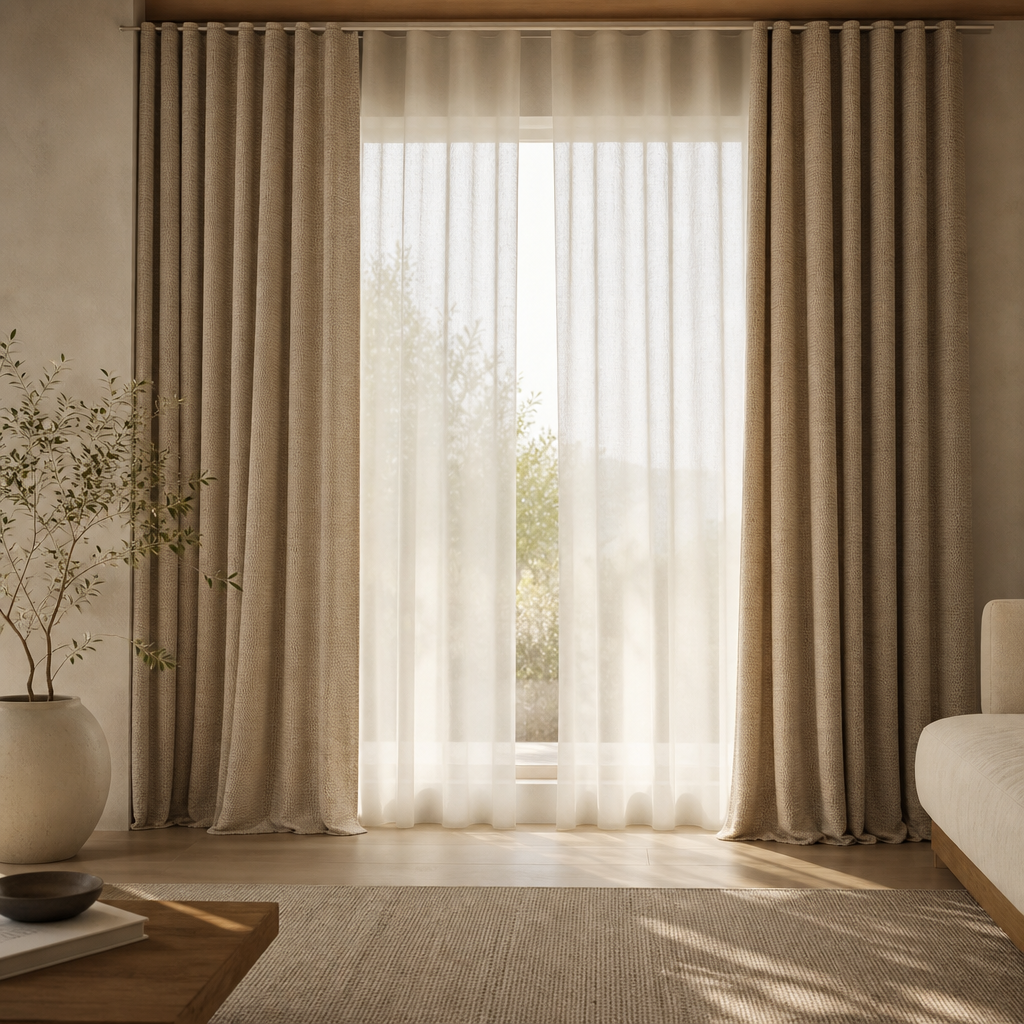 Modern Linen Blackout Curtains