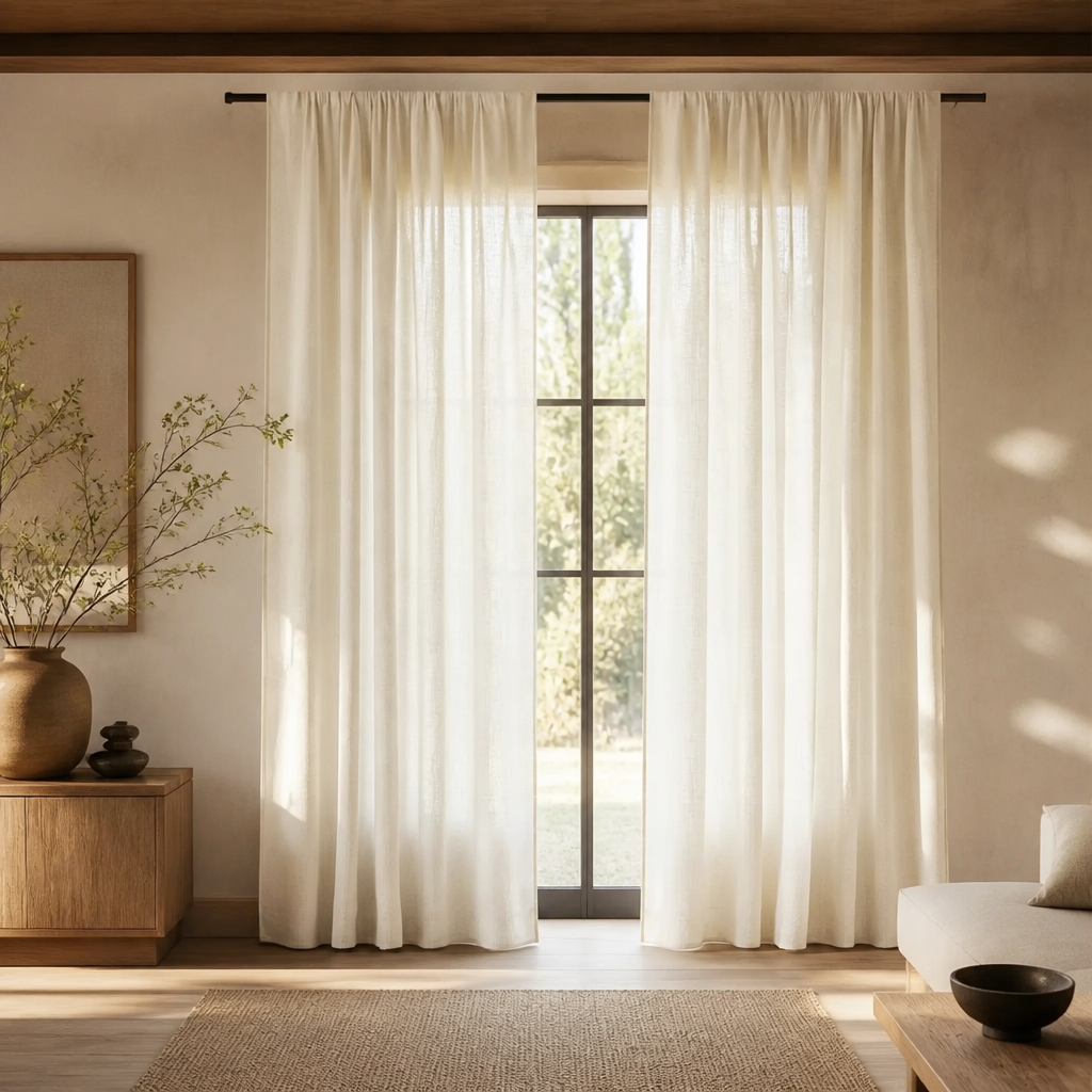 Modern Linen Sheer Curtains