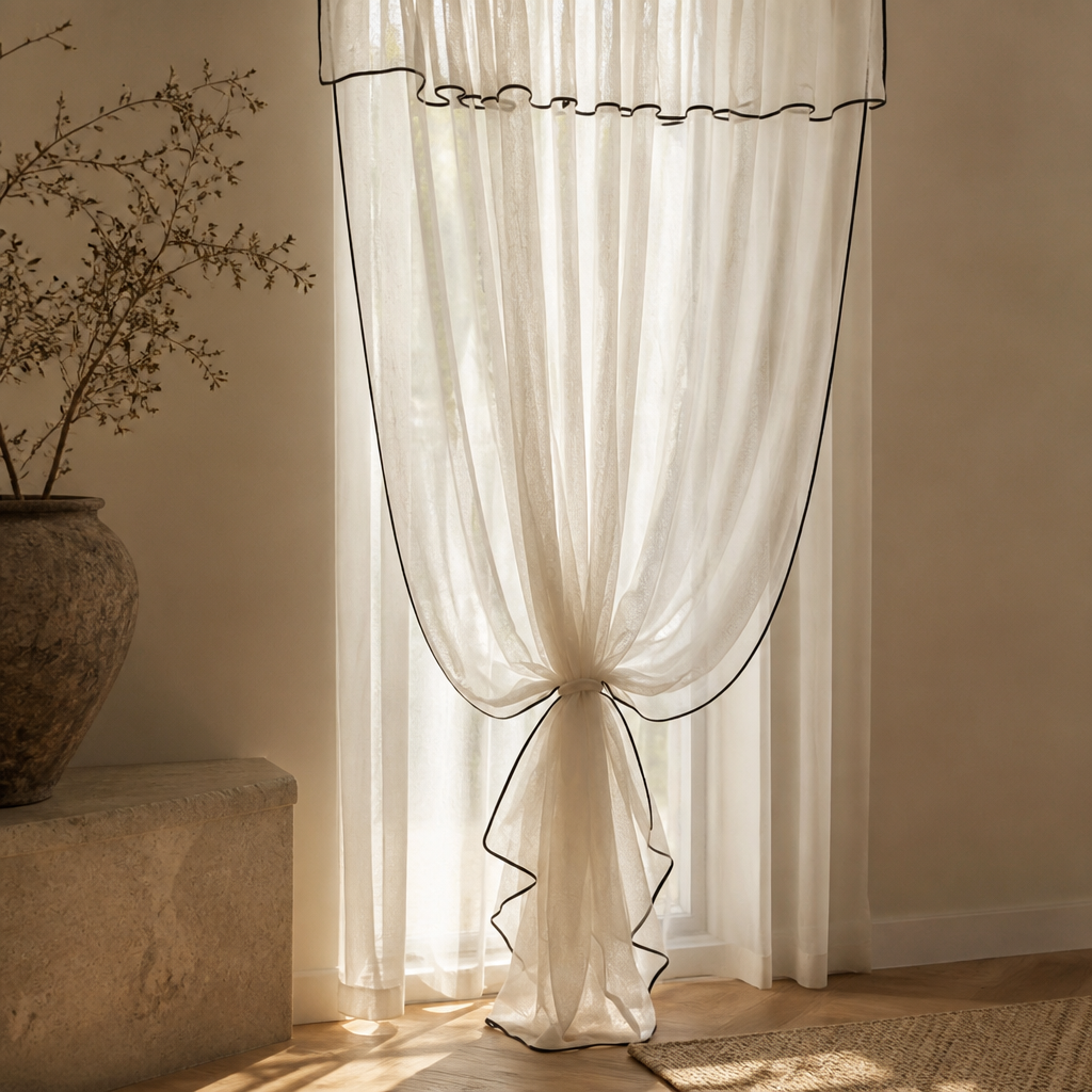 Vintage Tulle Blackout Curtains