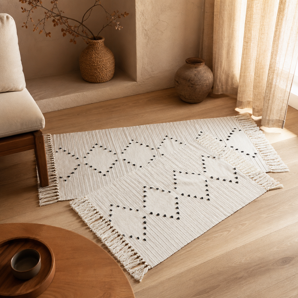 Cotton Nordic Area Rug