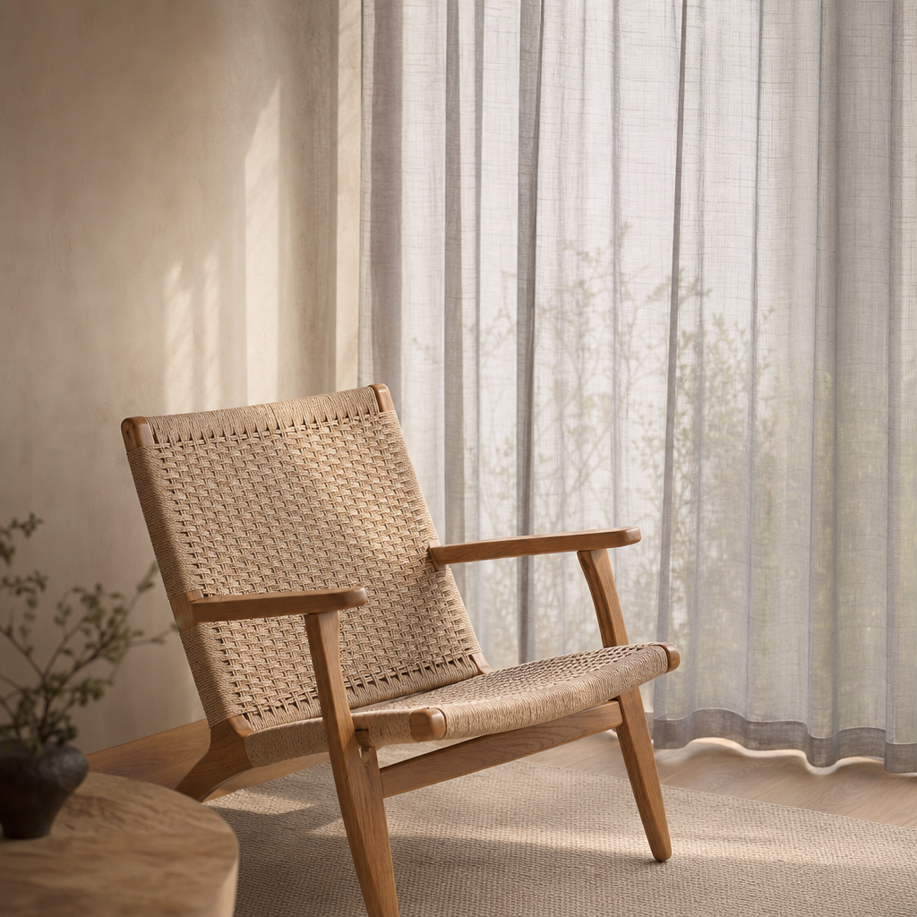 Japanese Cotton-Linen Sheer Curtains