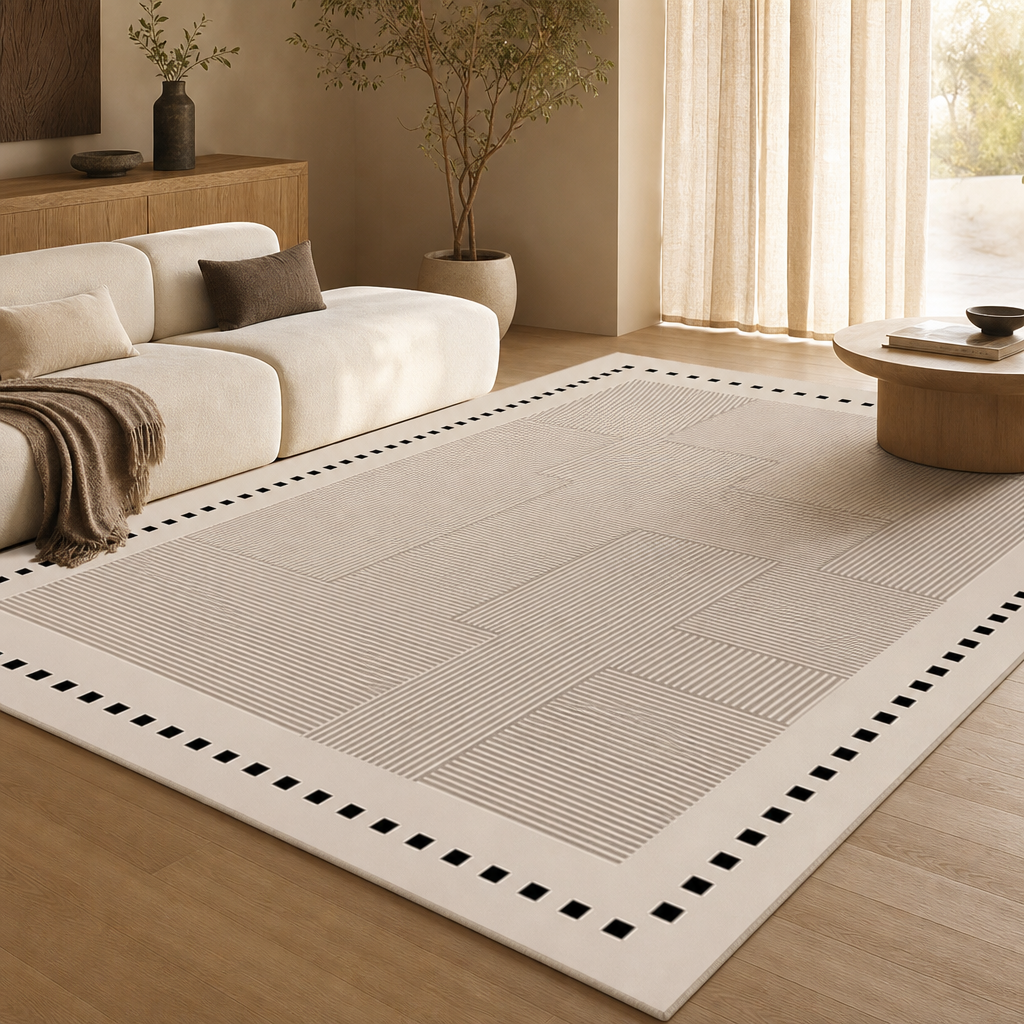 Geometric Neutral Area Rug