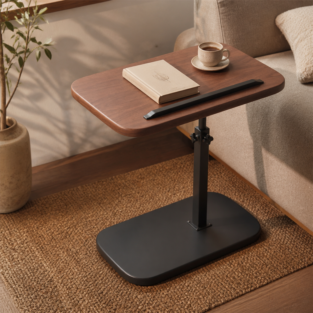 C-Shaped Sofa Side Table