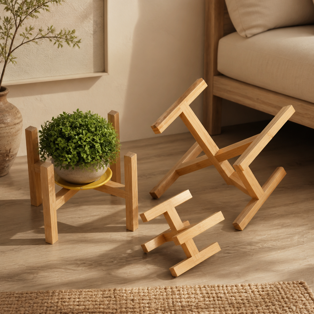 Bamboo Plant Stand