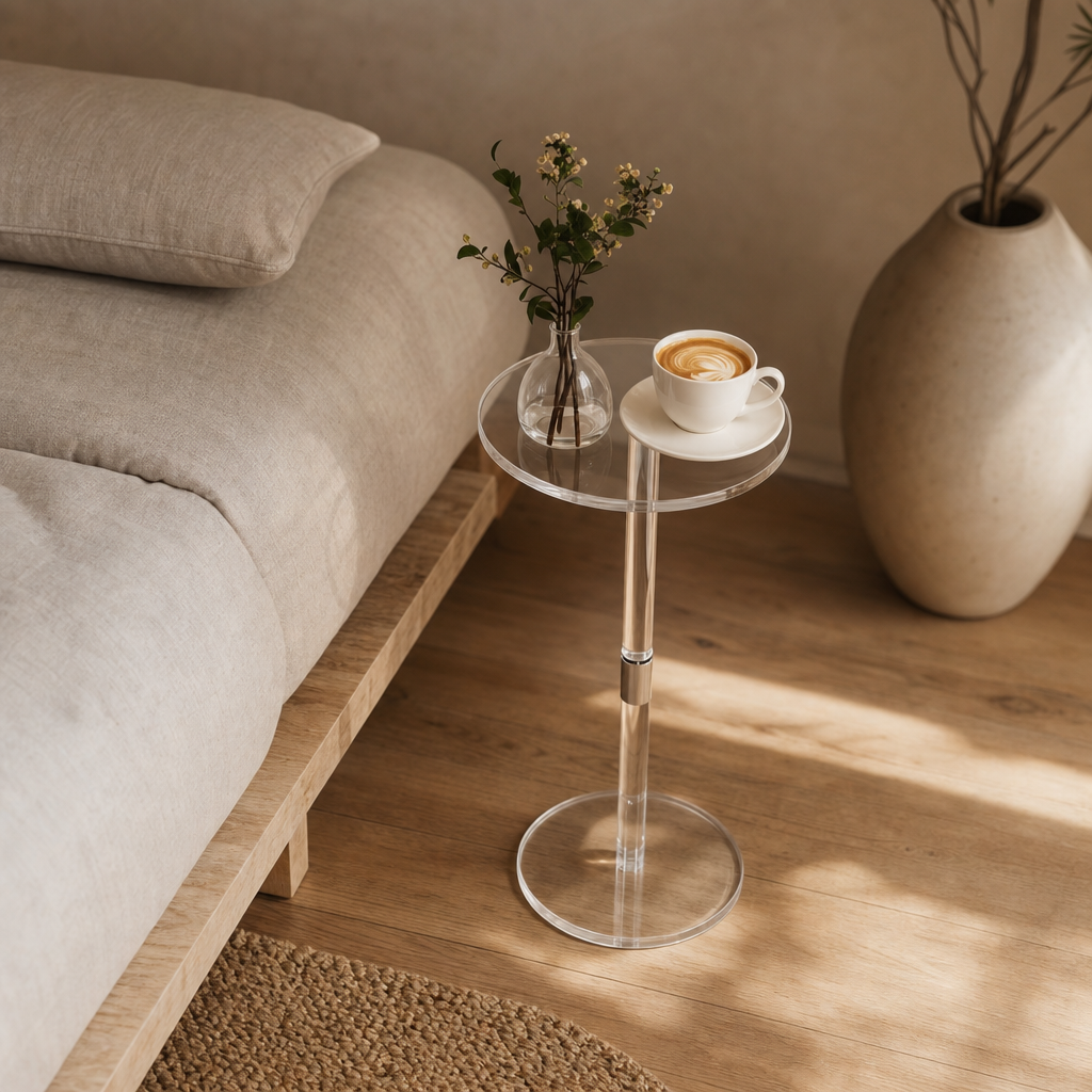 Round Acrylic Side Table