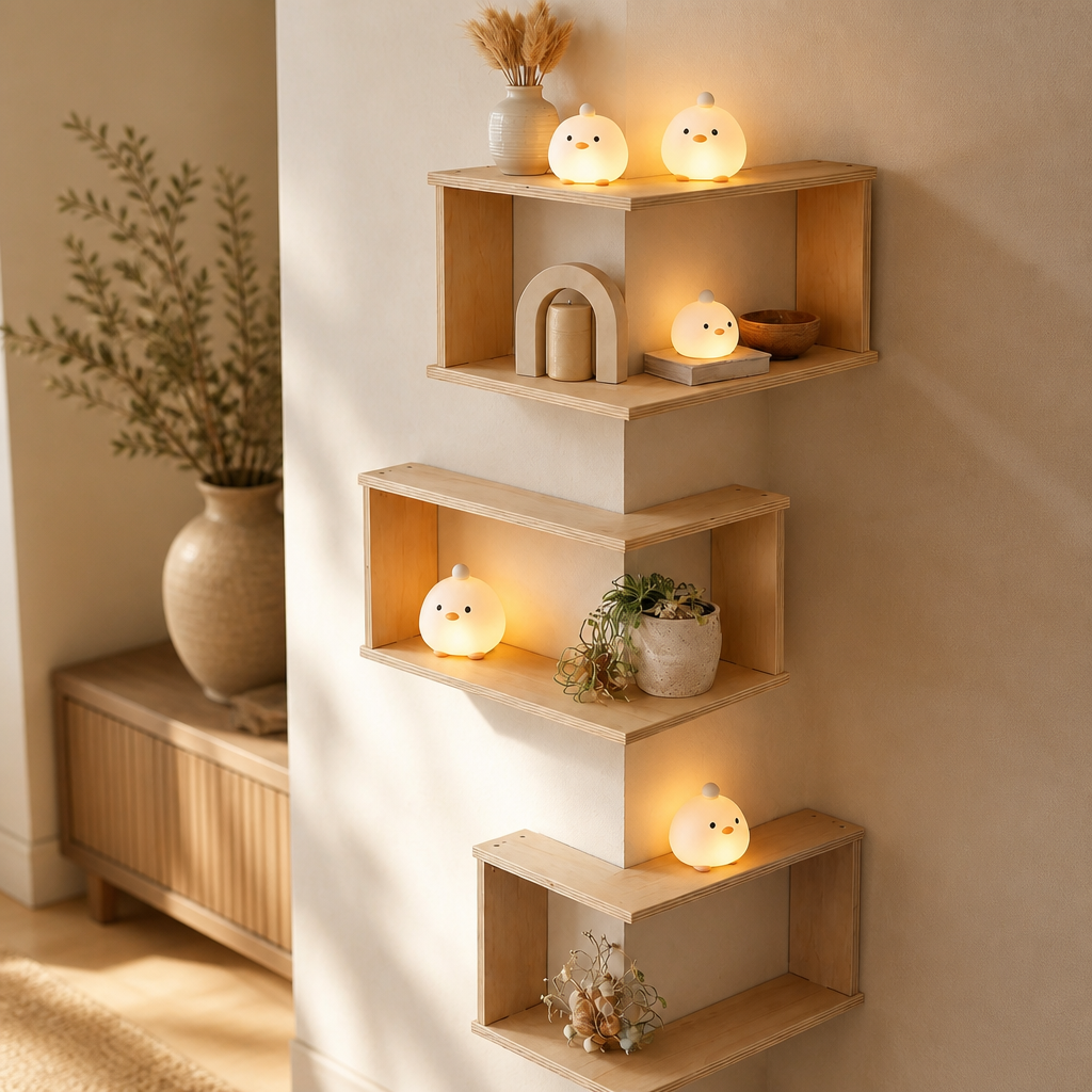 Floating Corner Wall Shelf