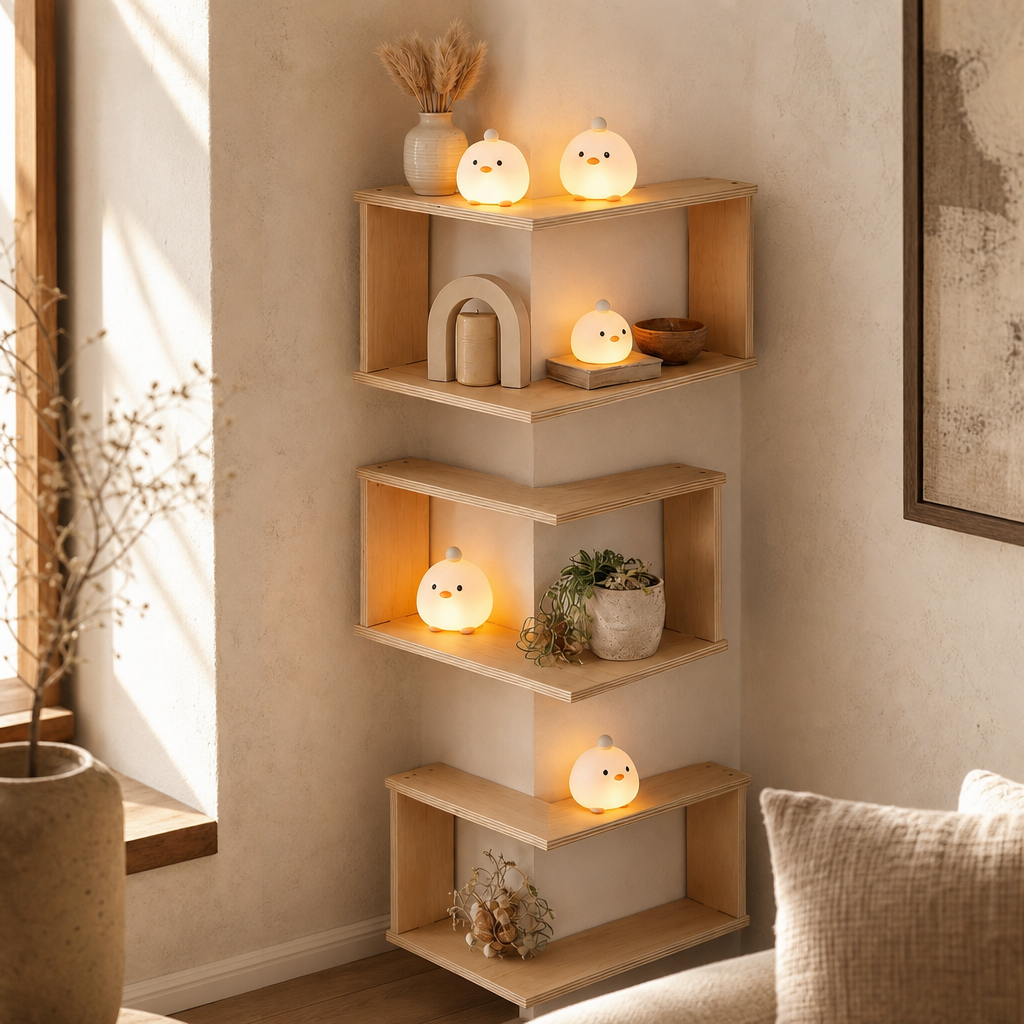 Floating Corner Wall Shelf