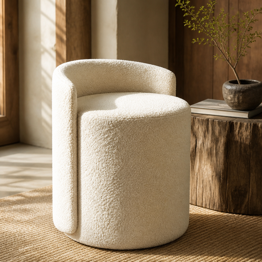 Wooden Vanity Stool