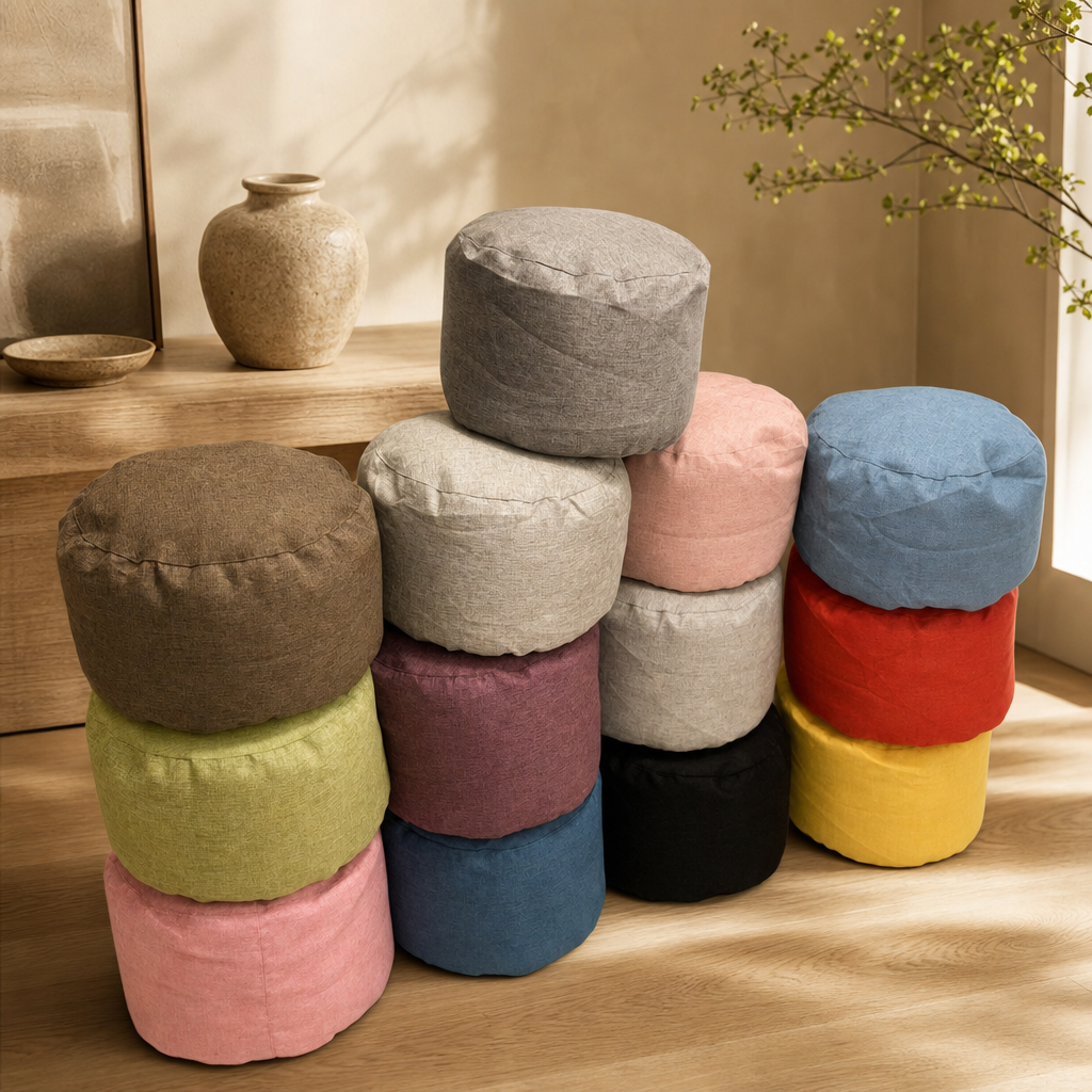 Round Storage Pouf