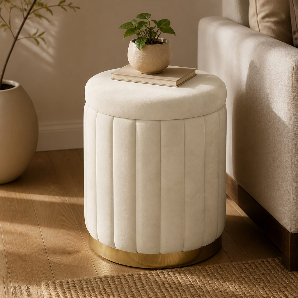 Wooden Vanity Stool