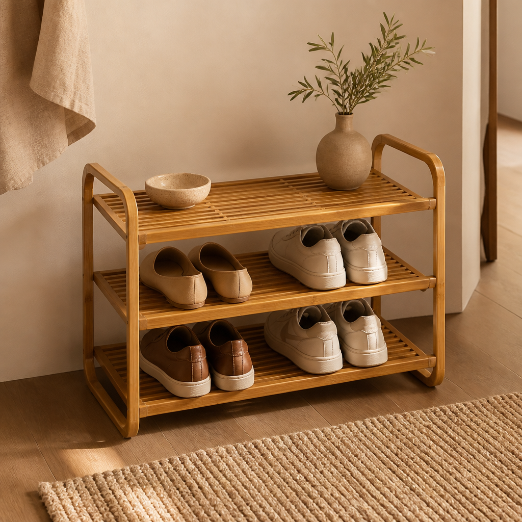 Bamboo Shoe Rack