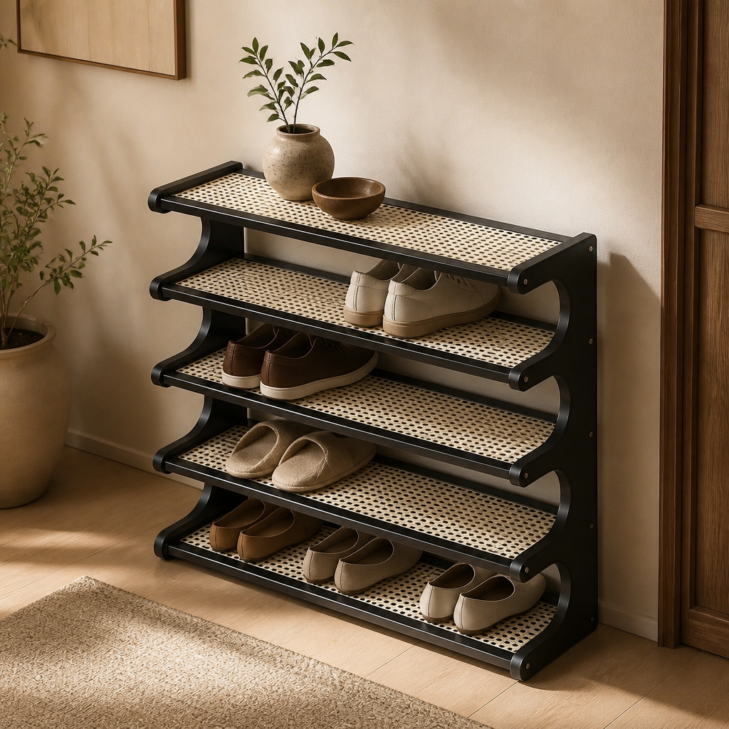 Bamboo Shoe Rack