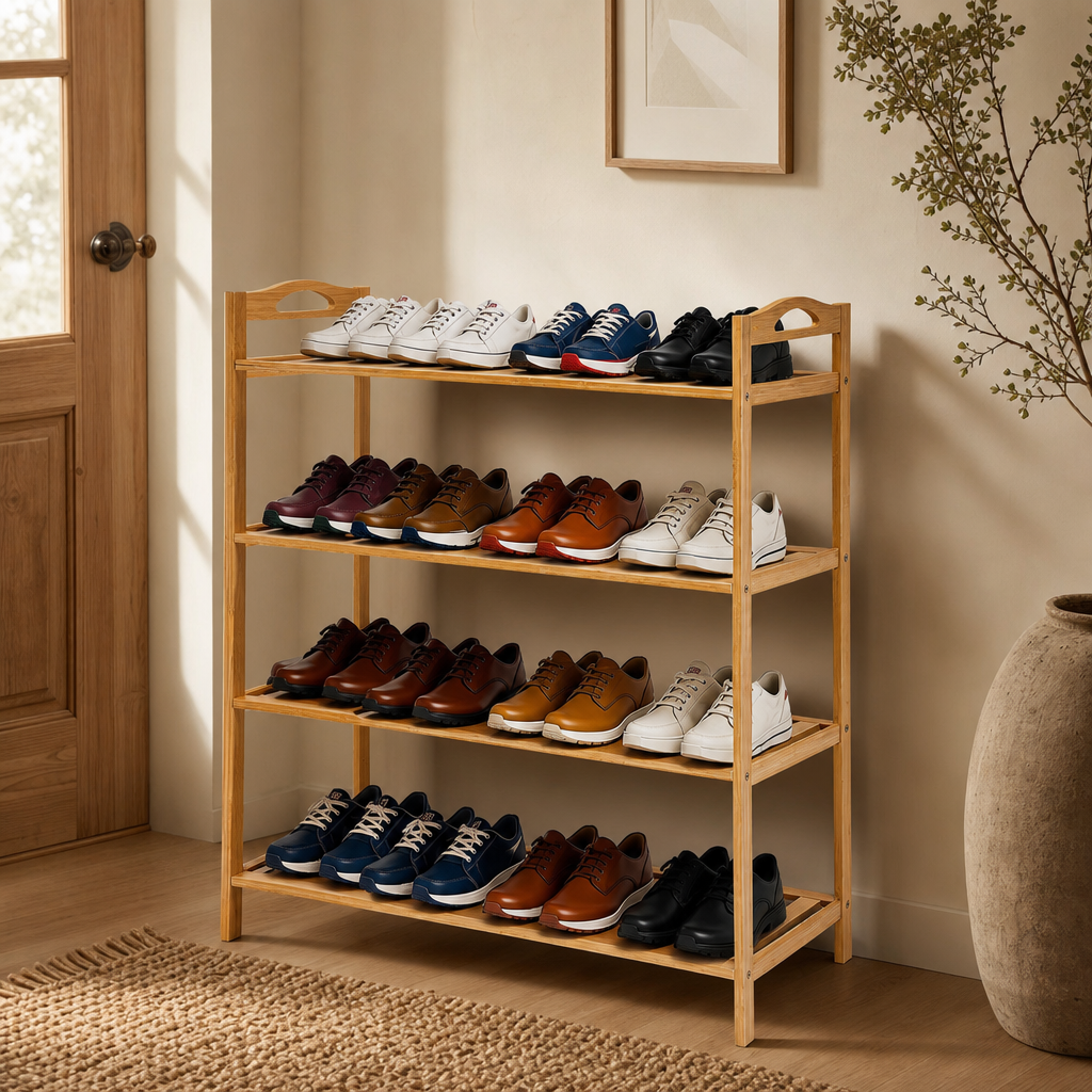 Bamboo Shoe Rack