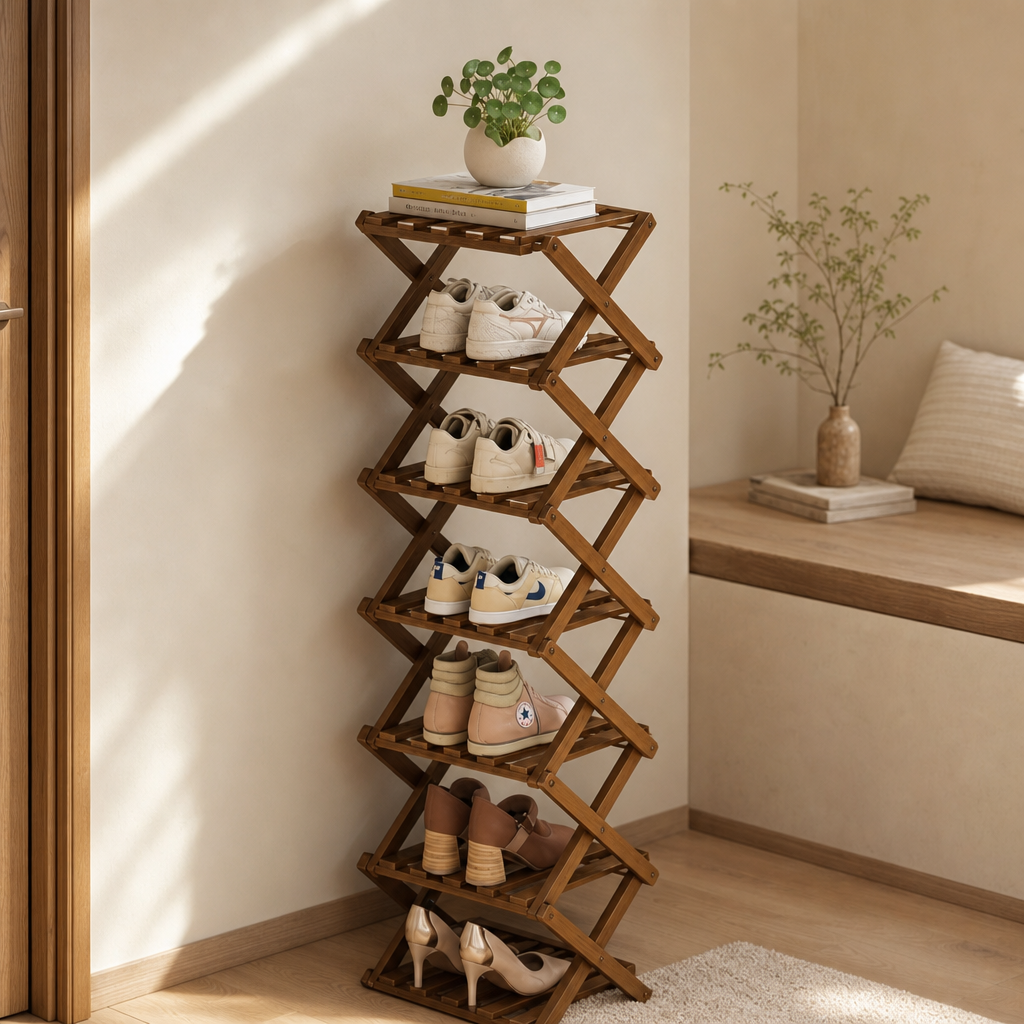 Bamboo Shoe Rack