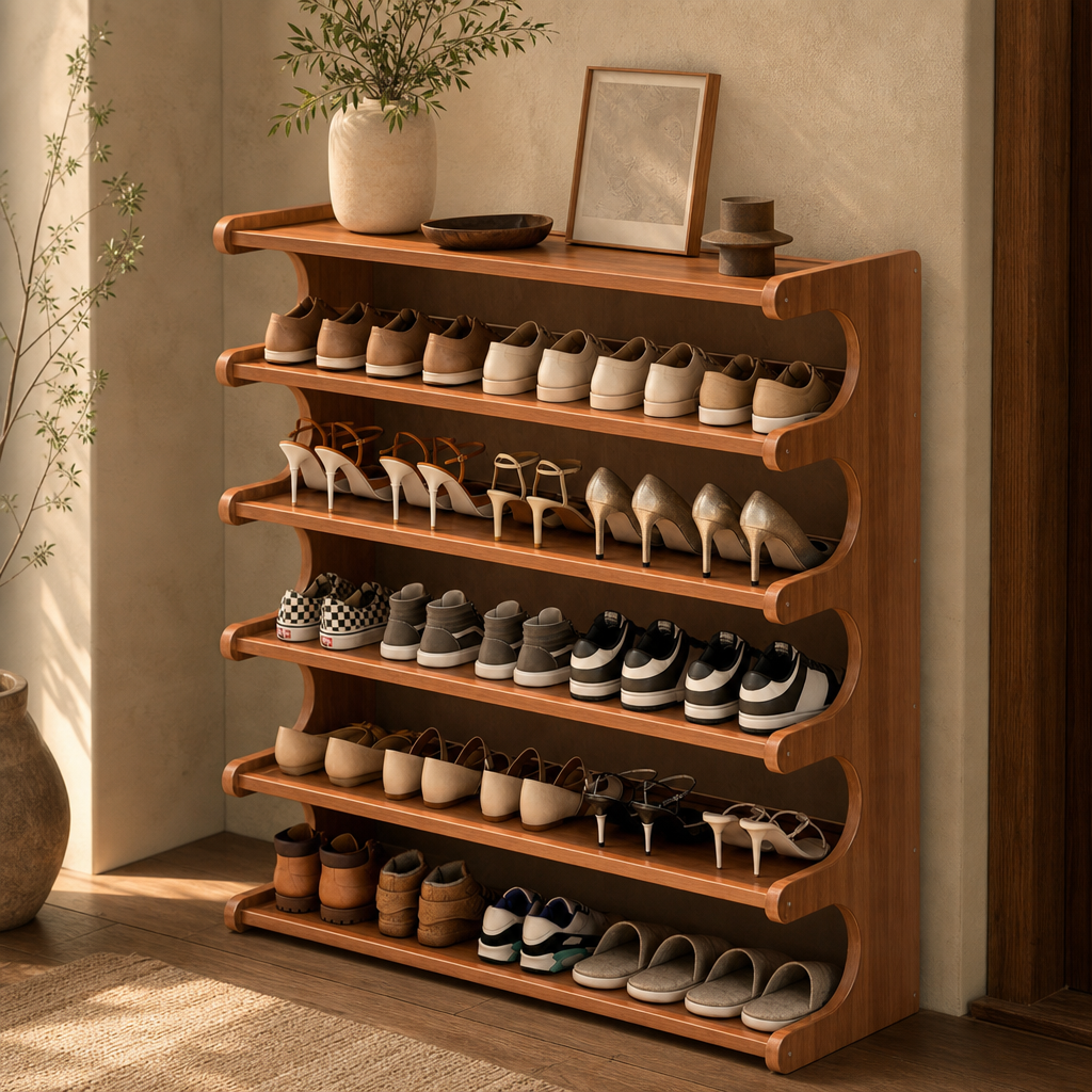 Bamboo Shoe Rack