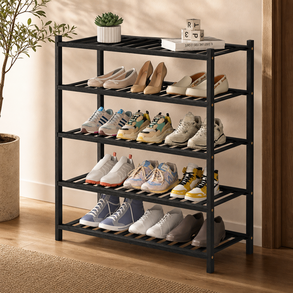 Bamboo Shoe Rack