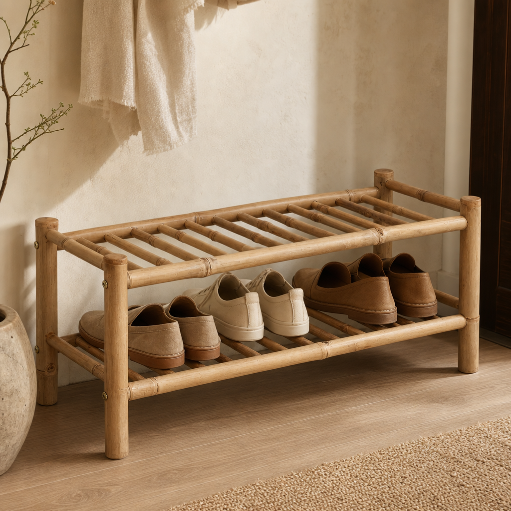 Bamboo Shoe Rack