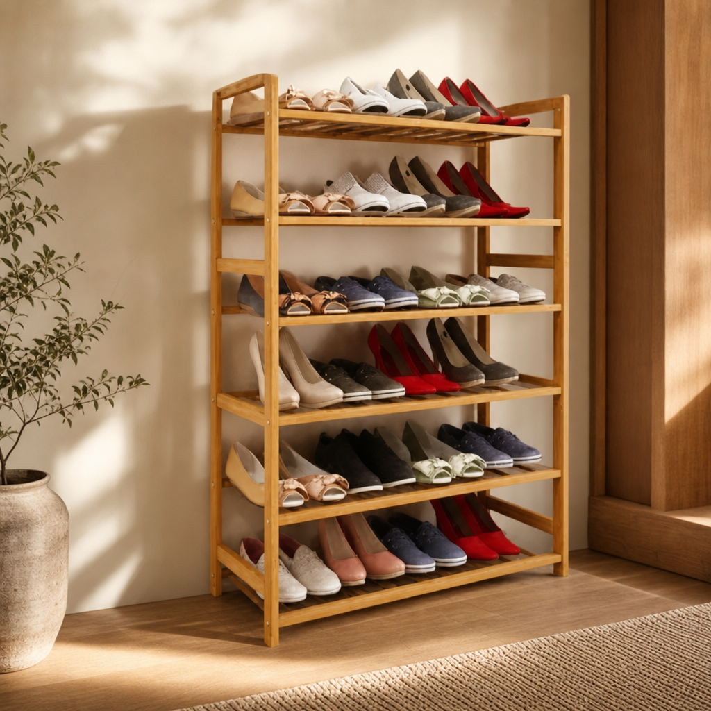 Bamboo Shoe Rack
