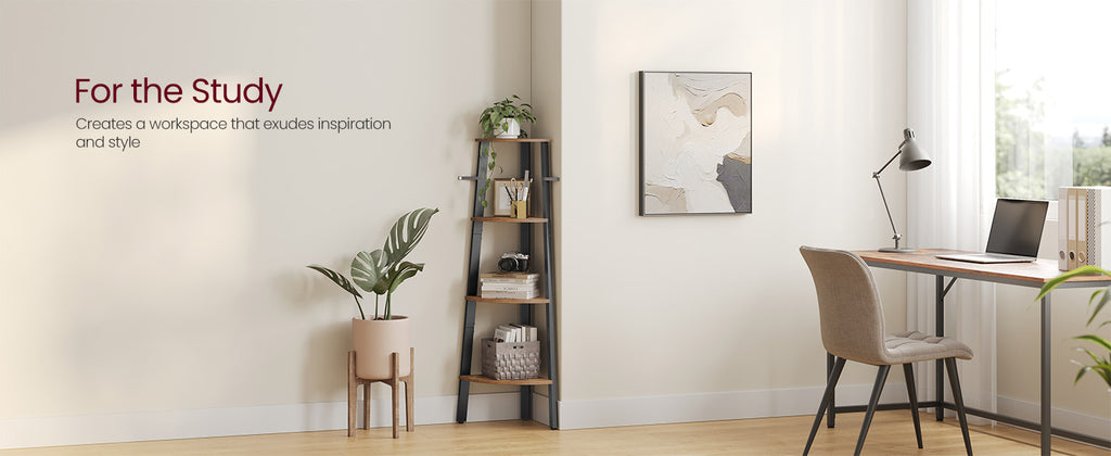 Wood Corner Bookshelf