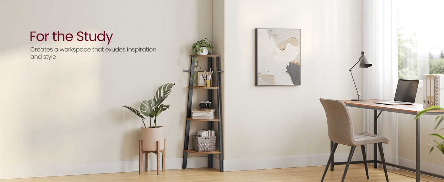 Wood Corner Bookshelf
