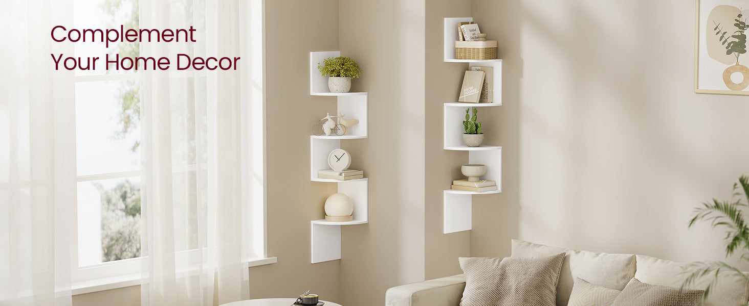Floating Corner Wall Shelf