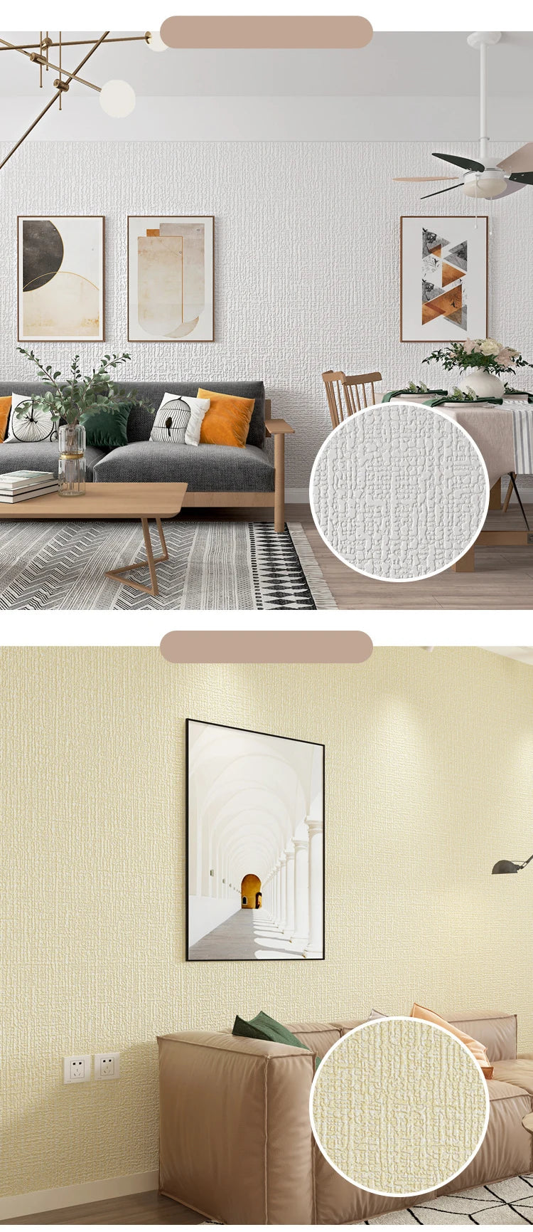 Linen Texture Foam Wallpaper