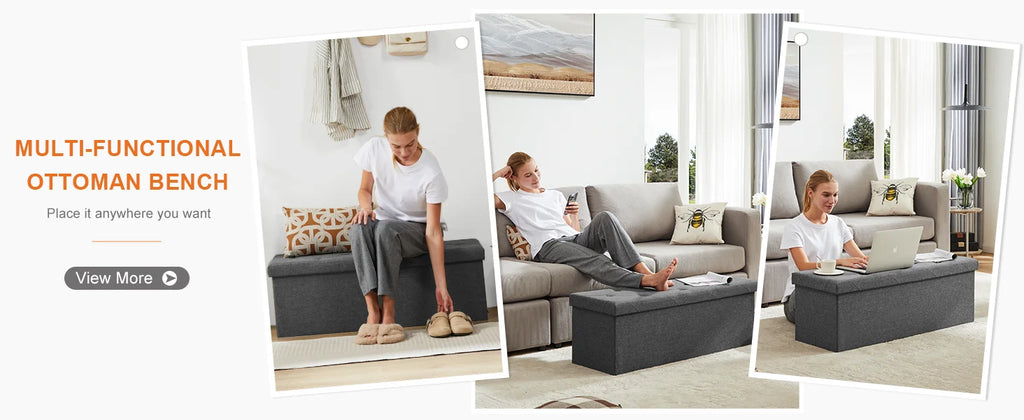 Storage Ottoman Footstool