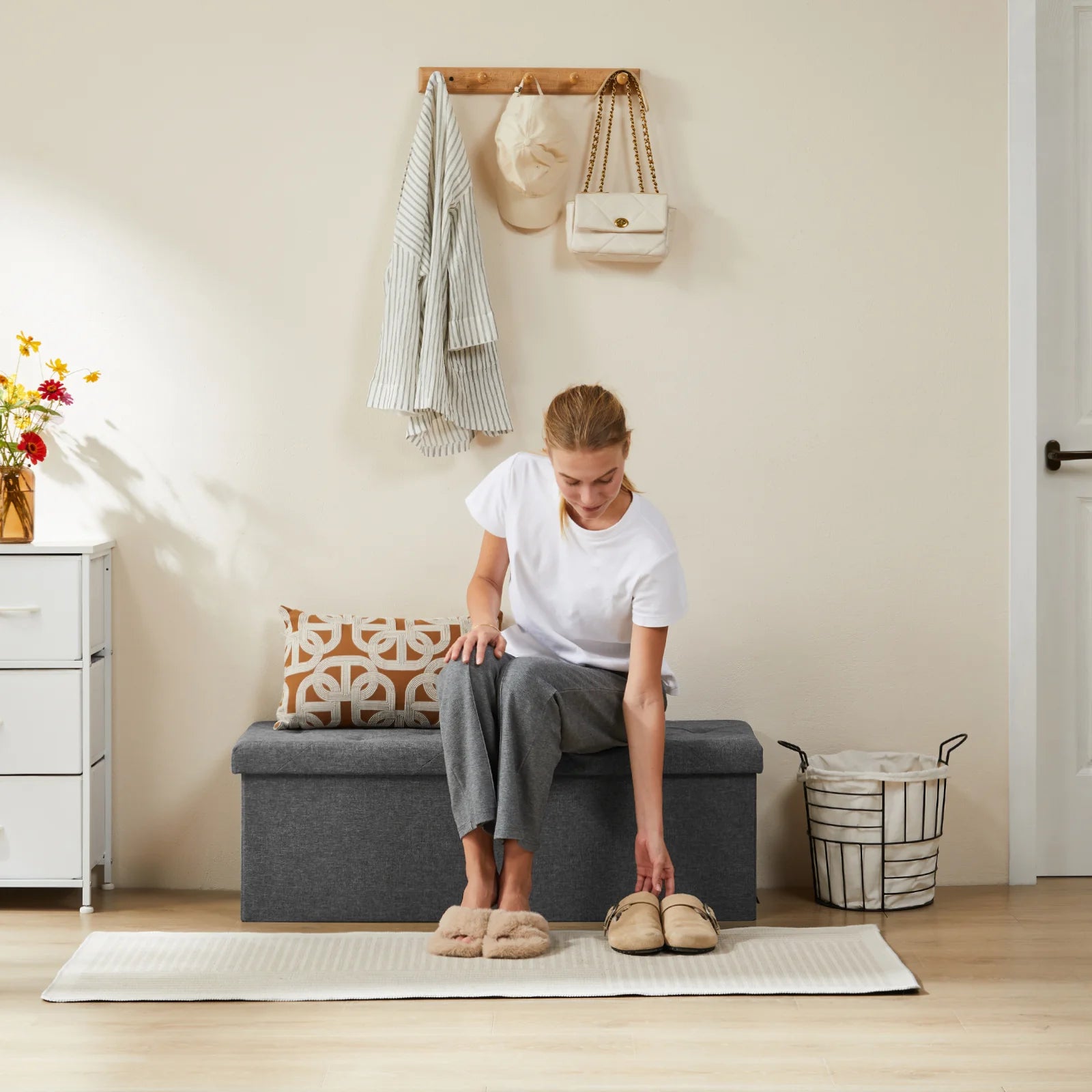 Storage Ottoman Footstool