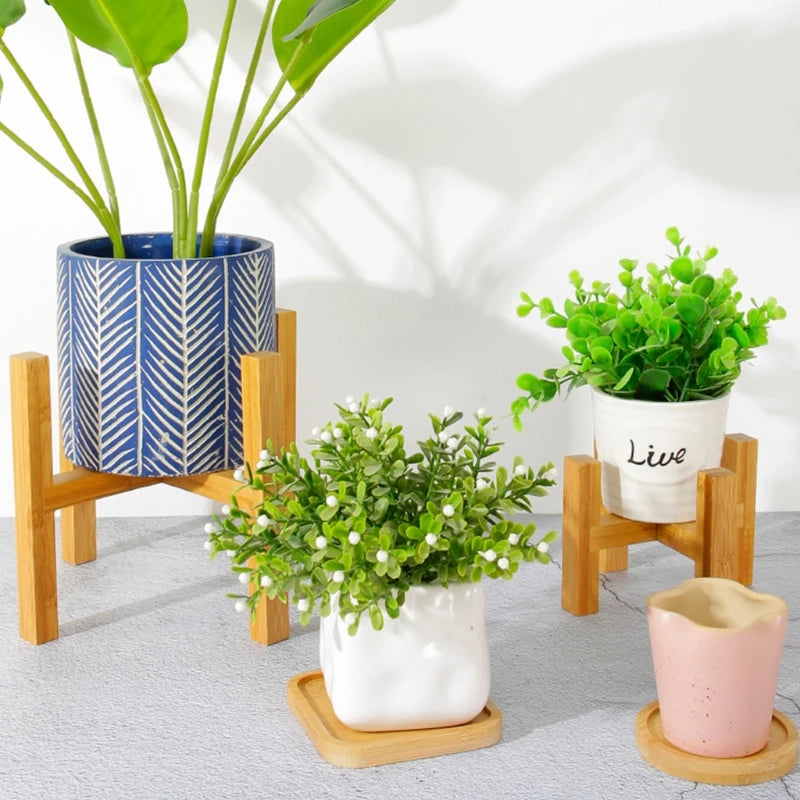 Wood Plant Stand