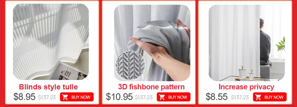 Modern Tulle Sheer Curtains