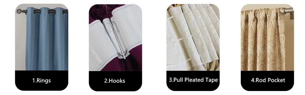 Modern Linen Blackout Curtains, 350cm