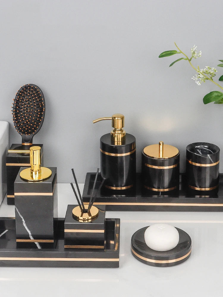 Nero Marquina Bathroom Set