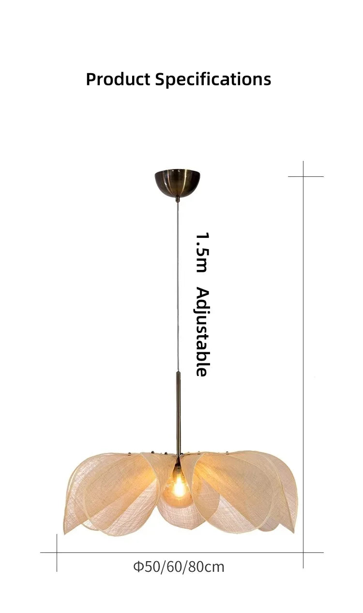 Wabi-Sabi Fabric Pendant Chandelier