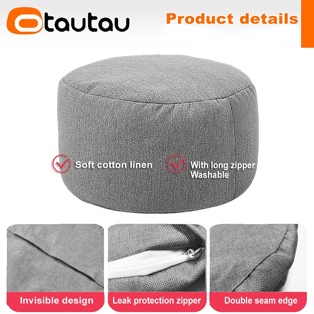 Round Storage Pouf