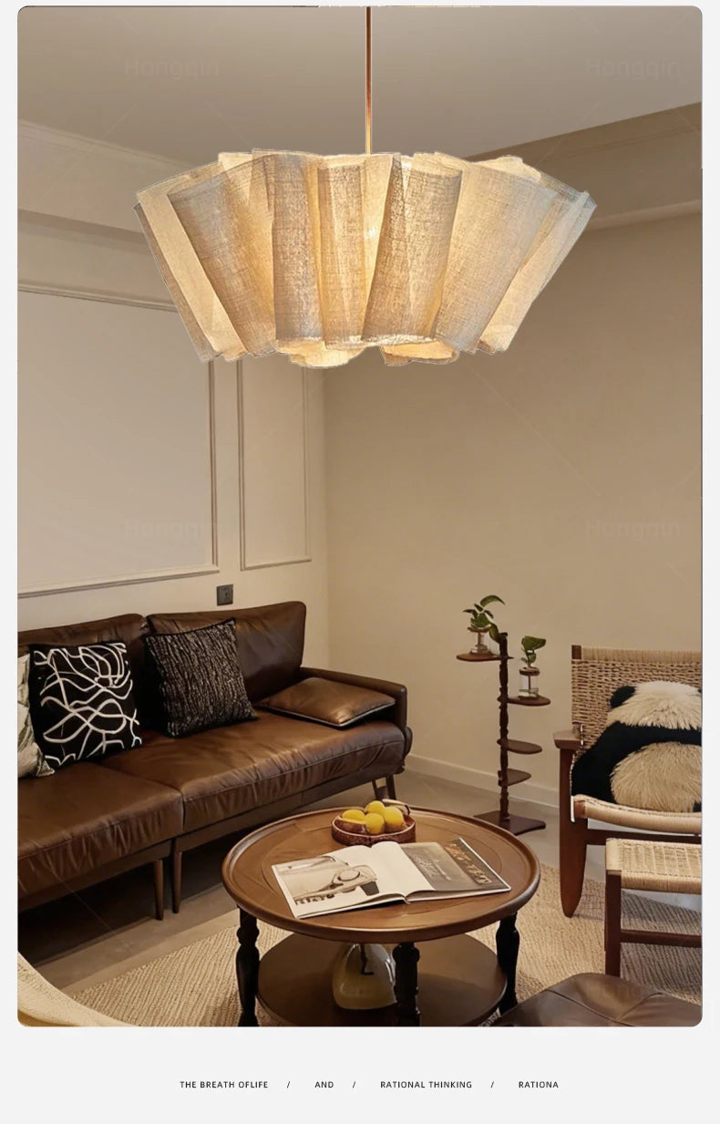 Wabi-Sabi Fabric Pendant Chandelier