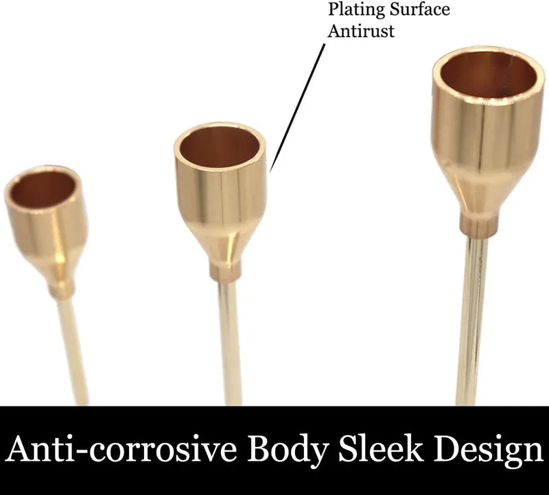 Metal Taper Candle Holder Set