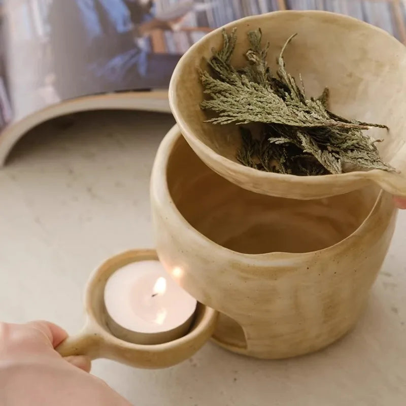 Wabi-Sabi Ceramic Incense Burner