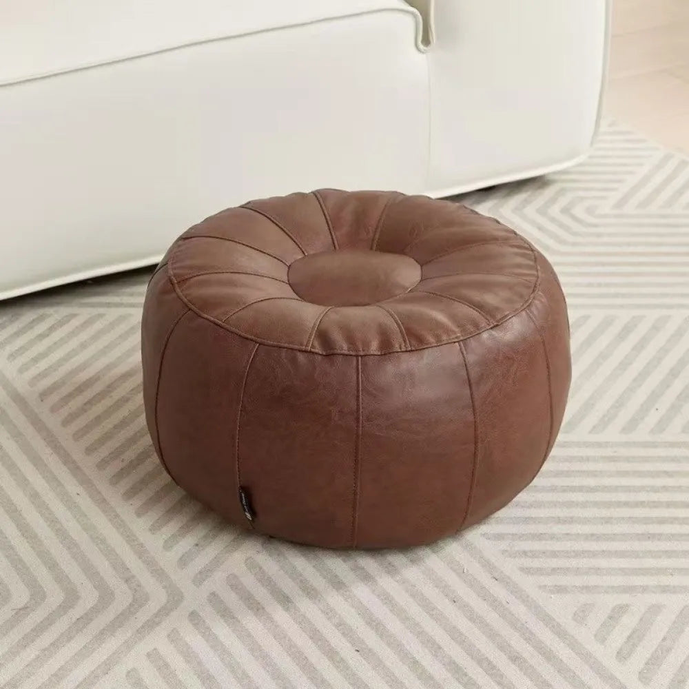 Round Storage Pouf