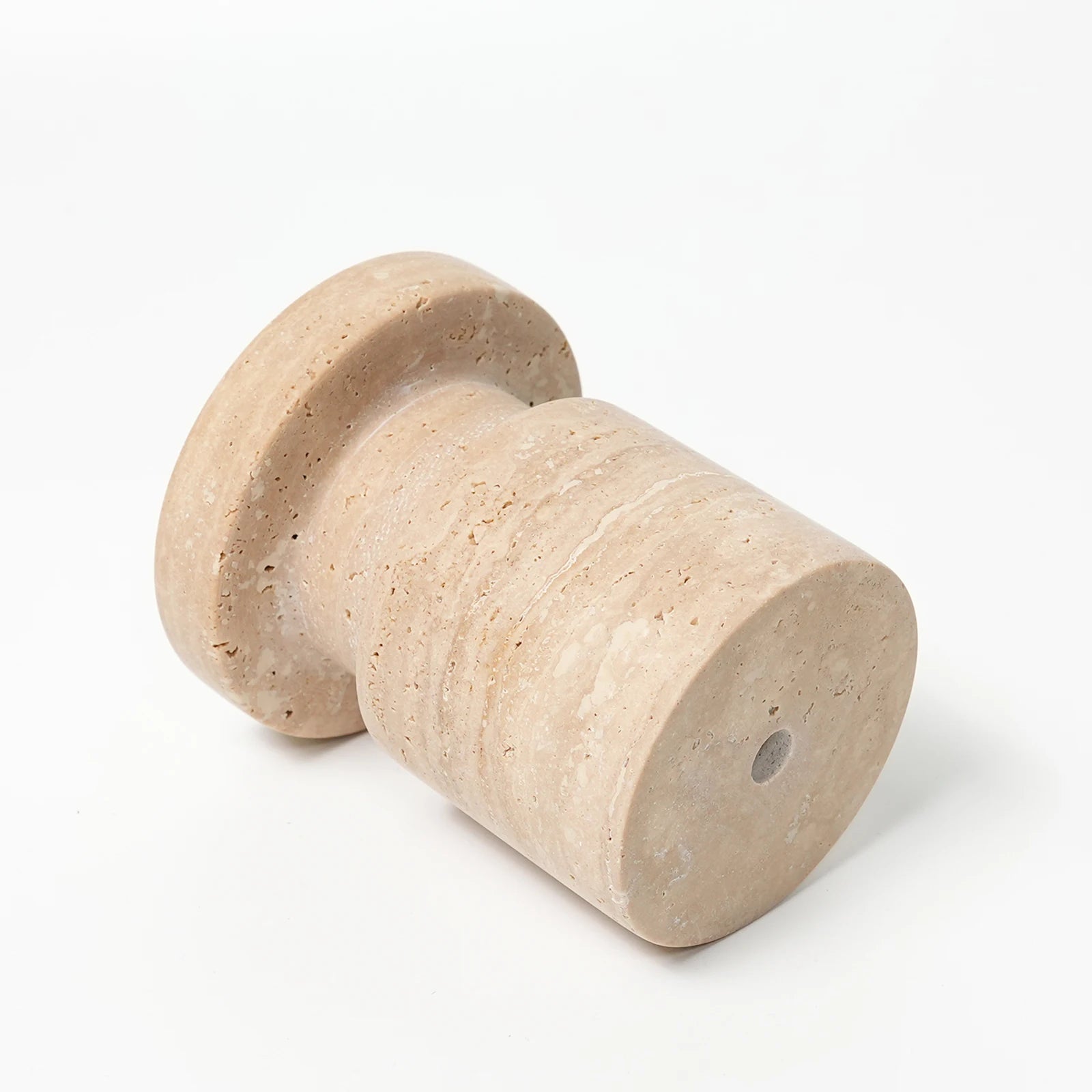 Retro Travertine Candlestick