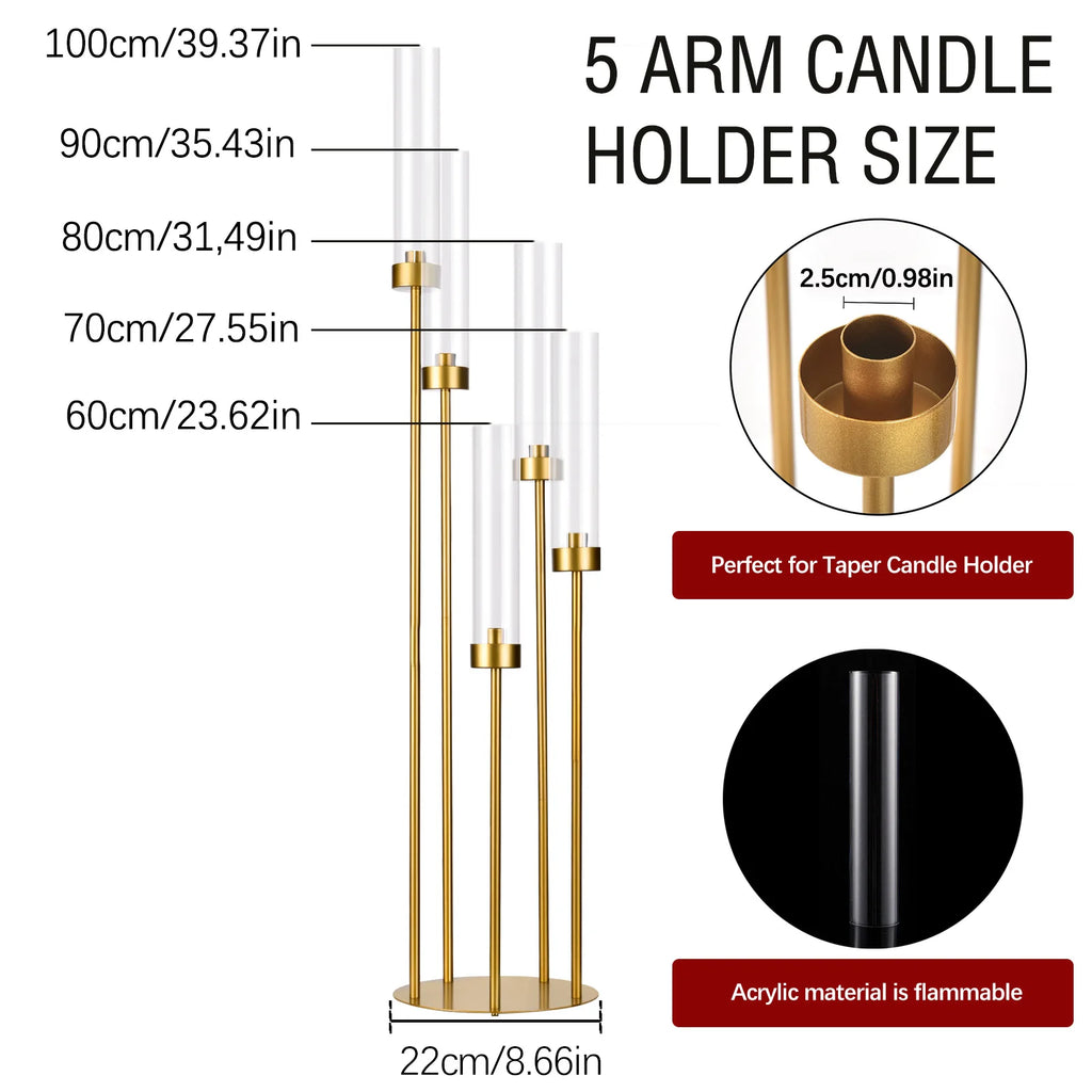 Gold Floor Candelabra