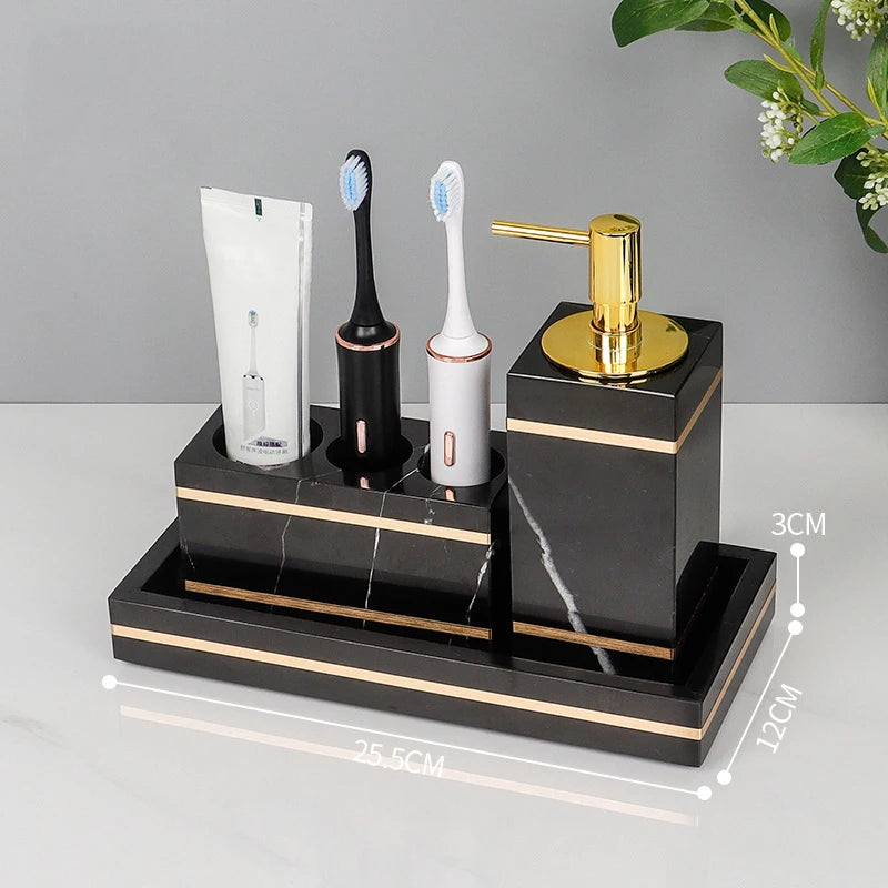 Nero Marquina Bathroom Set