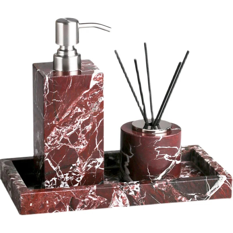 Purple Marble Bathroom Set