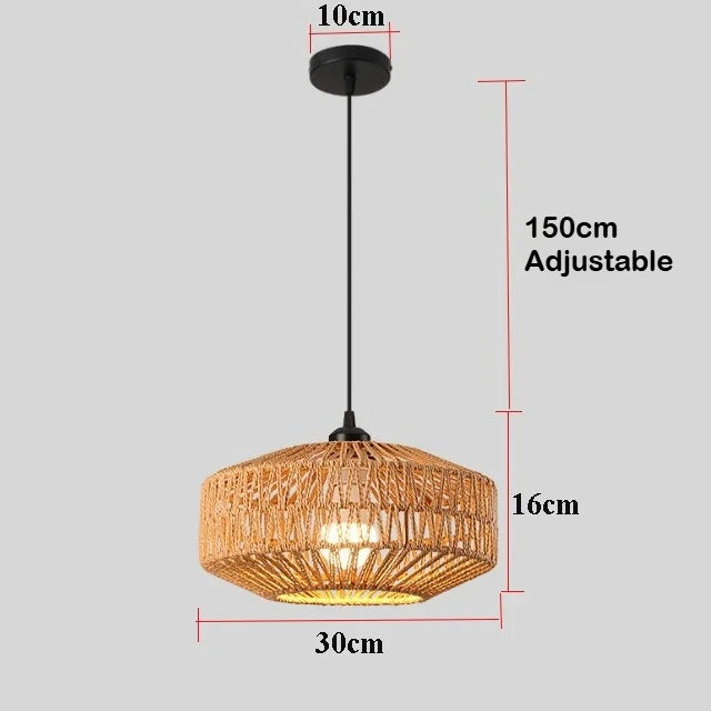 Modern Rattan Pendant Chandelier