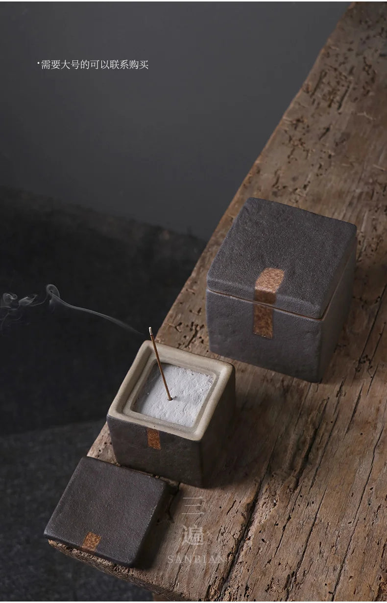 Wabi-Sabi Ceramic Incense Burner
