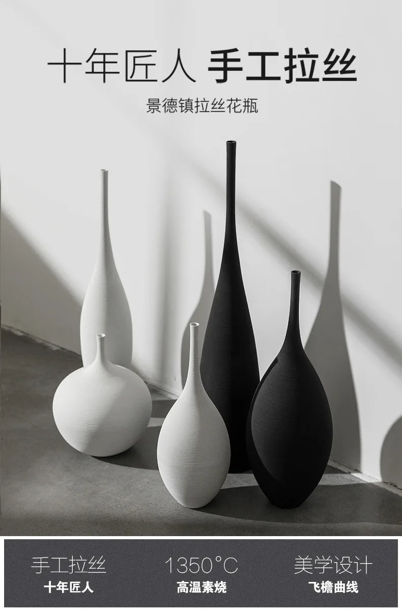 Hand-Drawn Zen Art Vase
