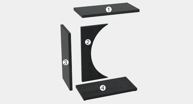 C-Shaped Sofa Side Table